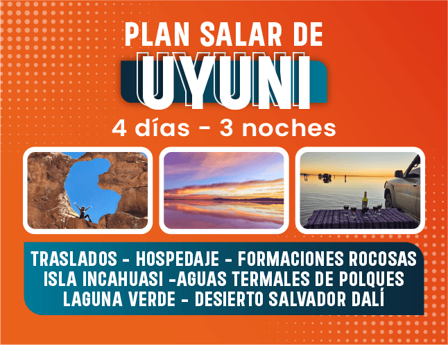PLAN 4 DIAS 3 NOCHES – SALAR DE UYUNI (salida de San Pedro de Atacama)